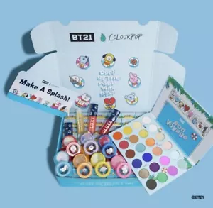 Colourpop X BT21 Full Collection Set Eyeshadow Super Shock Lip Oils PR BOX SET - Picture 1 of 7