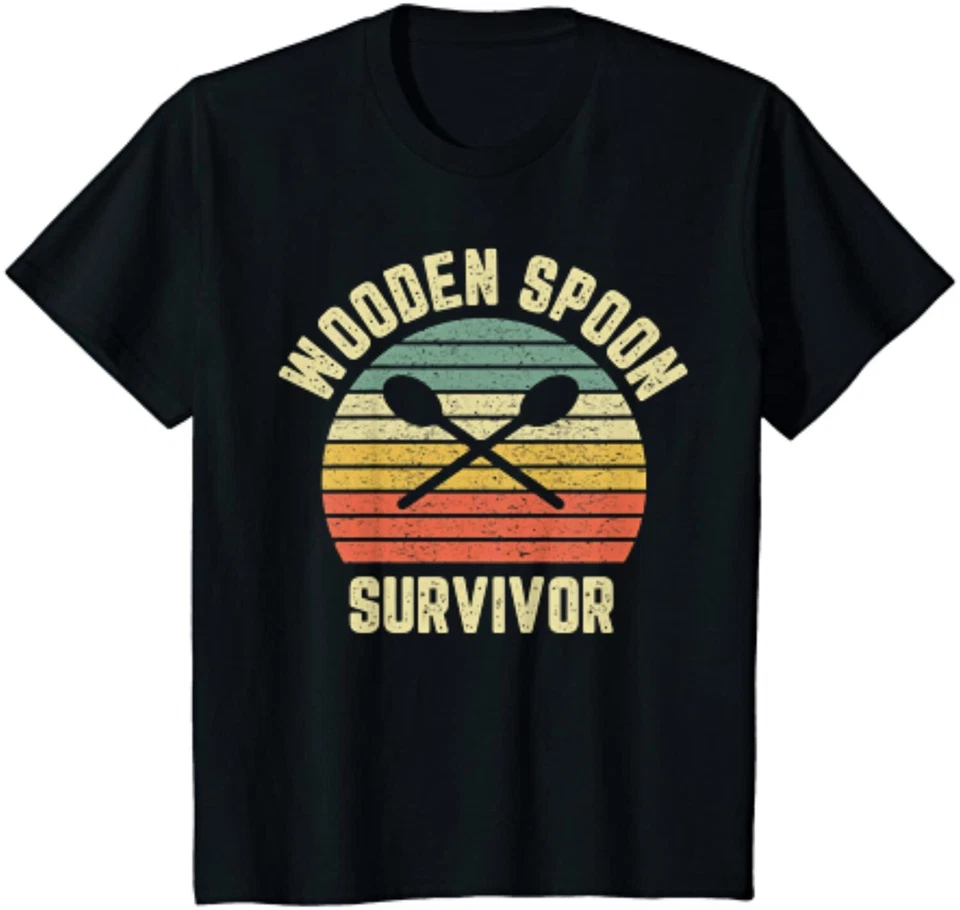 Funny Wooden Spoon Survivor Retro Adult Novelty Sarca Youth Unisex T-shirt - Imagem 1 de 1