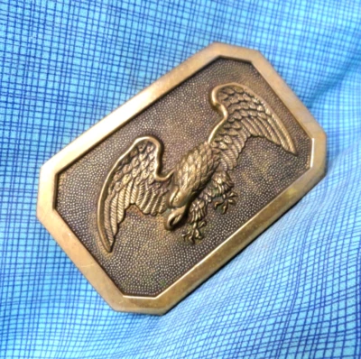 American Eagle Hebilla Cinturón Militar Patriota Vaquero Motociclista De Colección Años 70 Barón .GMP129 Foto 1 de 4