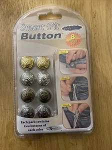 Handy Trends Smart Fit Button- Fix Popped Off Jeans Pants Shorts 8 Piece Set - Picture 1 of 2