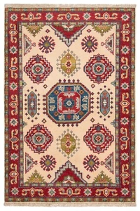 Kazak Handgeknüpfter Orientteppich 124x84 cm - Neu, Fein, Carpet, Rug, Beige - Bild 1 von 10