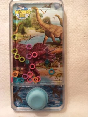 Jurassic Dinosaur Retro Transparent Water Hoops Game Now £1.95 Stocking filler - Image 1 of 2