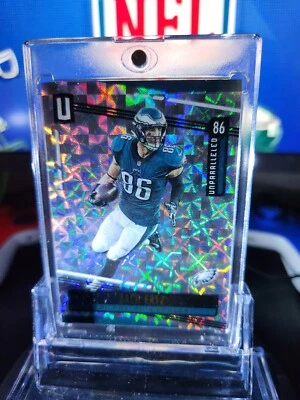 2019 Panini Unparalleled - #104 Zach Ertz  Blue laser 8/25 - Image 1 of 4