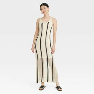 A New Day Women's Open Work Pointelle Dress Maxi Sundress - Picture 1 of 26
