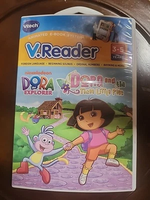 2010 VTech V Readers E Book Dora The Explorer Dora and The Three Little Pigs - Image 1 of 4