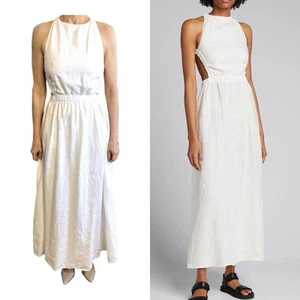 SIR the label Size 1 (8 Aus/UK) 4 US White Linen Alena Maxi Dress Aus Designer - Picture 1 of 24