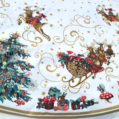 Williams Sonoma Twas la Noche Antes de Navidad 90" Mantel Redondo Vacaciones Foto 1 de 4