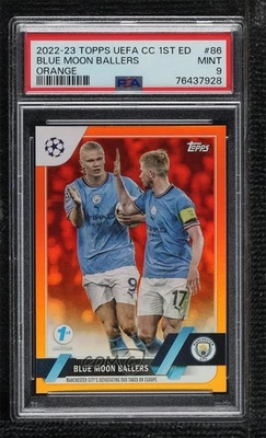 2022 UEFA Club Competitions 1st Edition Orange Foil /25 Erling Haaland #86 PSA 9 - Image 1 of 2