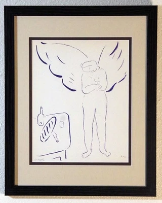 Marc Chagall,1950 年,平版画,750 件 621,真品证明,出处,美泰,带框, — 第 1/4 张图片
