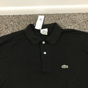 NUEVO CON ETIQUETAS Polo Lacoste Algodón Piqué Caimán Negro 5191L Para Hombres XL - Imagen 1 de 10