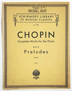 Chopin Preludes Piano Score Mikuli Schirmer Volume 1547 - Picture 1 of 5