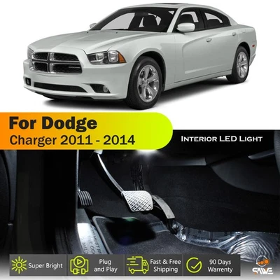 19 x For 2011 - 2014 Dodge Charger Interior LED Lights Bulb Package Kit - White - Image 1 of 4