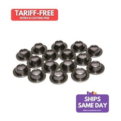 Comp Cams 1787-16, Set of 16 Black Steel Valve Spring Retainers - L/W Tool Steel - Image 1 of 4