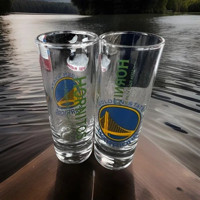 2 Golden State Warrior Hornitos Shot GlassES Baloncesto Tequlia NBA Foto 1 de 4