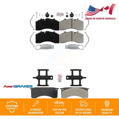 Front Rear Semi-Metallic Disc Brake Pads Kit For Blue Bird Vision School Bus All Foto 1 de 4