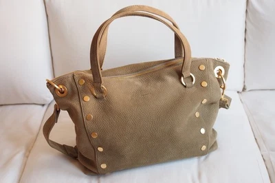 Hammitt Daniel Large Moss Green Nubuck Leather Gold Rivet Satchel Handbag Purse - Image 1 of 4