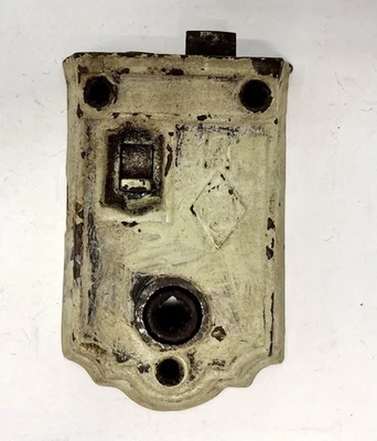 古董 MORTISE 铸铁门锁五金件无钥匙未经测试 — 第 1/4 张图片