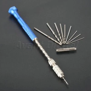 Semi automático espiral empuje de mano Pin Vise Chuck y 10x Micro brocas 1x - Imagen 1 de 12