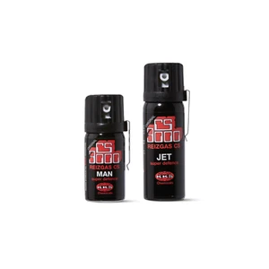 2 Stück CS 3000 Tränengasspray Man 40 ml + Jet 50 ml CS KO Spray mit Metallclip - Bild 1 von 7