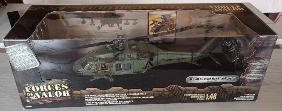 Forces of Valor Black Hawk Helicopter UH-60L Baghdad 1:48 Scale-Retired-2004-NEW - Immagine 1 di 2