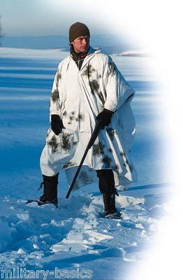MARKENLOS Bundeswehr BW Schneetarnponcho Poncho Schneetarn Winter