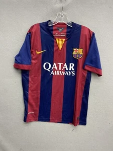 BARCELONA 2014 2015 HOME FOOTBALL SHIRT SOCCER JERSEY NIKE 610594-422 SZ L MEN - Picture 1 of 10