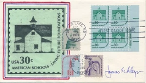 #1606 Zip BL 30c American Schools Stick on Colored cachet First Day cover auto - Picture 1 of 1