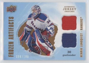 2008 Upper Deck Artifacts Frozen Jersey Dual /199 Henrik Lundqvist #FAD-HL HOF
