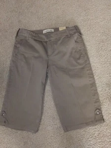 NWT JEANSTAR Petite Crop Pants Size 4 (4P) Stretch STYLE "DELANCEY" Brown $40 - Picture 1 of 6