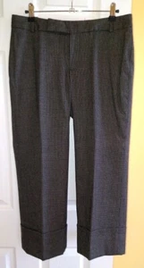 Pantalones BANANA REPUBLIC Gris Pata de Gallo Elastizados Mezcla de Lana Recortados JACKSON FIT, 6 - Imagen 1 de 6