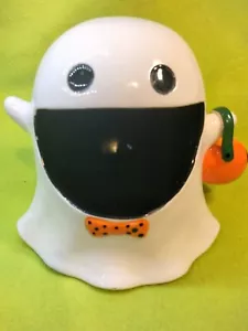 RARO Pier 1 Cerámica Halloween Truco o Trato Fantasma Boca Abierta Plato de Caramelo - Imagen 1 de 8