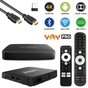 VU+ Plus YAY GO PRO Android 10 UHD 4K Dual-WiFi LAN Chromecast Receptor IP - Imagen 1 de 8
