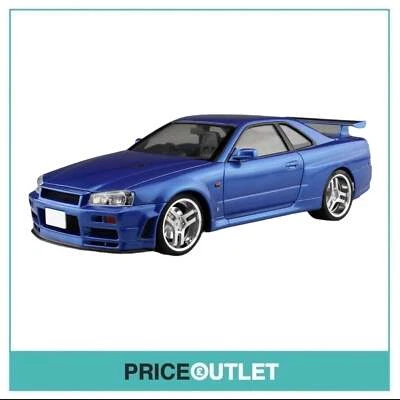 Initial D - Aoshima 1/24 Hoshino Kozo BNR34 Skyline GT-R Model Kit (Blue) - Dama - Image 1 of 4