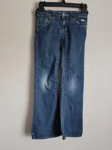 Mudd Jeans Girls Size 10S Bootcut Denim Dark Blue - Picture 1 of 11