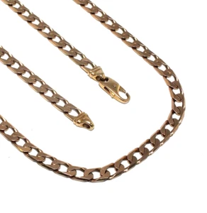 Cadena de eslabones cuadrados de oro amarillo de 9 quilates sólido de 18" para caballero/hombre - Imagen 1 de 9