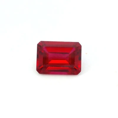 Rubi solto criado em laboratório corte esmeralda 14,84 ct 16,0 x 12,0 x 8,0 mm - Imagem 1 de 4