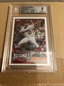 2010 Topps Chrome Wrapper Redemption Refractor Rc Stephen Strasburg #212 BGS 9