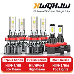 6Pcs For Jeep Grand Cherokee 2018-2021 Combo LED Headlight Fog Light Bulbs Kit - Bild 1 von 8