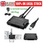 USB 3.0 to IDE & SATA Converter External Hard Drive Adapter 2.5"/3.5" Cable UK