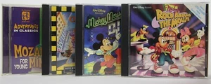4 CD Lot Children All Ages Disney Rock Around the Mouse, Mickey Disco, Mozart - Imagen 1 de 12