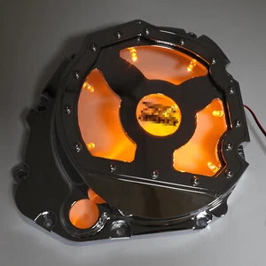 Cubierta de embrague LED amarillo para motor Suzuki 01-05 GSXR600/ 00-05 GSXR750 NEGRO - Imagen 1 de 8