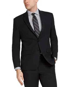 Geoffrey Beene Men's Classic Fit Black Micro Check Suit 42R 38 x 32 - Picture 1 of 5