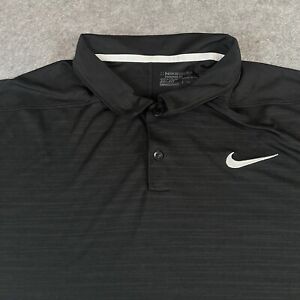 Nike Golf Standard Fit Dri-Fit Black Breathable Comfort Polo Mens Size XXL EUC
