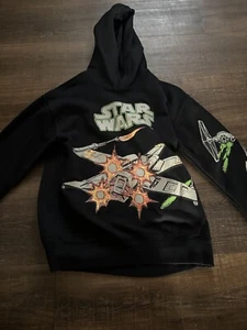Disney 100 Star Wars Youth Hoodie Size large black. X-Wing Vs Tie Fighter - Picture 1 of 12