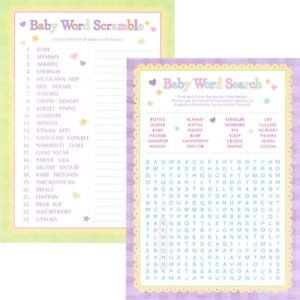 Baby Shower Word Games - Word Search & Word Scramble For Boy and Girl Unisex