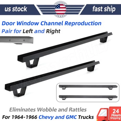 For 1964 - 1966 Chevy C10 GMC Truck Door Window Channel Reproduction Left&Right - Image 1 of 4