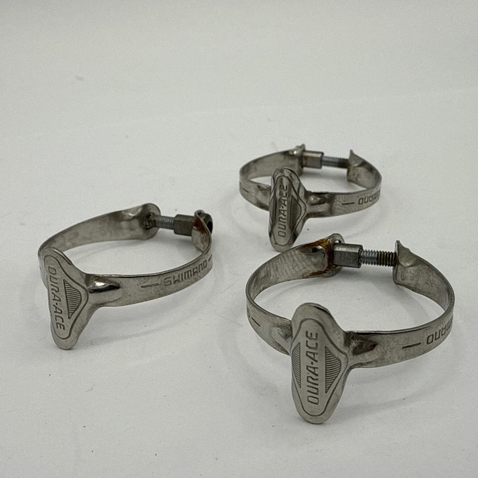 Juego de pinzas de abrazaderas de tubo superior Shimano guías de cable de freno Dura Ace bandas bicicleta de colección Foto 1 de 4