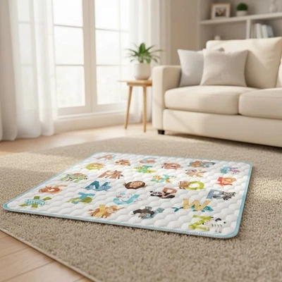 Alfombra de Juego Plegable para Bebé de 50" - Inodora, Acolchada y Lavable para Diversión en el Tiempo de Juego Foto 1 de 4