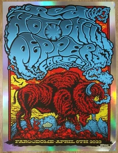 2023 Red Hot Chili Peppers - Fargo Foil Variant Concert Poster by Ames Bros - Picture 1 of 1