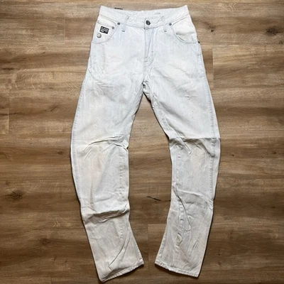 G Star RAW Jeans Men 29x32 White Blue Arc 3D Loose Tapered Contrast Designer - Image 1 of 4